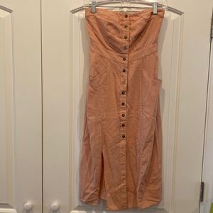 Strapless midi dress